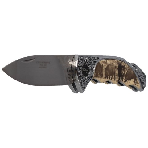 Nóż składany myśliwski motyw dzika Herbertz Solingen Plastic / Stainless, Mirror 420 (ART000401 - 588611) Nóż składany myśliwski motyw dzika Herbertz Solingen Plastic / Stainless, Mirror 420 (ART000401 - 588611)
