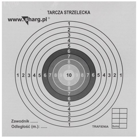 Tarcze strzeleckie Sharg 140x140mm 100szt (100-01) Tarcze strzeleckie Sharg 140x140mm 100szt (100-01)