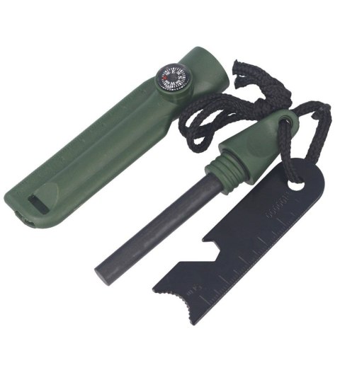 Krzesiwo Barbaric Fire Starter z kompasem, gwizdkiem Green (39135-VE) Krzesiwo Barbaric Fire Starter z kompasem, gwizdkiem Green (39135-VE)