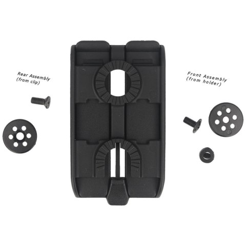 Mocowanie do taśm ESP Roto 360° Double-row MOLLE Clip z Quick Change, wsuwane (UBC-07 BK) Mocowanie do taśm ESP Roto 360° Double-row MOLLE Clip z Quick Change, wsuwane (UBC-07 BK)