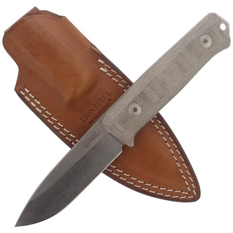 Nóż LionSteel Bushcraft Micarta Green, Stone Washed (B40 CVG) Nóż LionSteel Bushcraft Micarta Green, Stone Washed (B40 CVG)