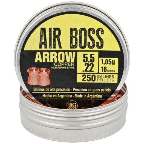 Śrut Apolo Air Boss Arrow Copper 5.5 mm, 250 szt. 1.05g/16.0gr (30100) Śrut Apolo Air Boss Arrow Copper 5.5 mm, 250 szt. 1.05g/16.0gr (30100)