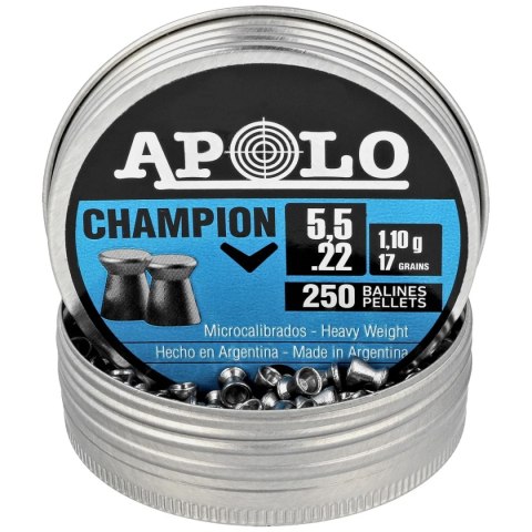 Śrut Apolo Champion 5.5 mm, 250 szt. 1.10g/17.0gr (19501) Śrut Apolo Champion 5.5 mm, 250 szt. 1.10g/17.0gr (19501)
