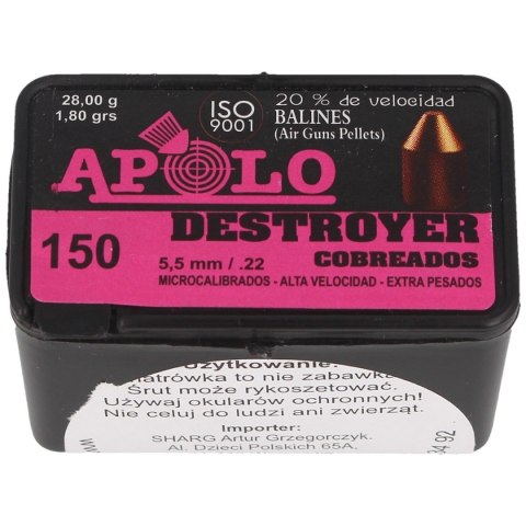 Śrut Apolo Destroyer Copper 5.5 mm, 150 szt. 1.80g/28.0gr (19970) Śrut Apolo Destroyer Copper 5.5 mm, 150 szt. 1.80g/28.0gr (19970)