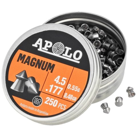 Śrut Apolo Magnum 4.5 mm, 250 szt. 0.55g/8.48gr (12002) Śrut Apolo Magnum 4.5 mm, 250 szt. 0.55g/8.48gr (12002)