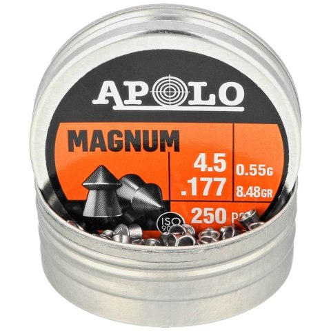 Śrut Apolo Magnum 4.5 mm, 250 szt. 0.55g/8.48gr (12002) Śrut Apolo Magnum 4.5 mm, 250 szt. 0.55g/8.48gr (12002)