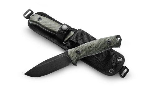 Nóż LionSteel Micarta Green Canvas, PVD / Stone Washed Sleipner (M5B CVG)