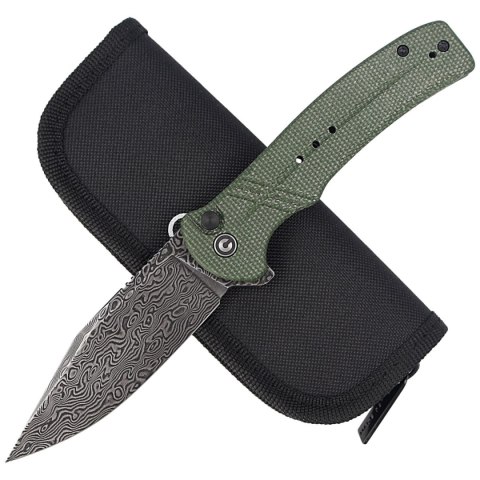 Nóż składany CIVIVI Cogent Green Micarta, Black Damascus (C20038D-DS1) Nóż składany CIVIVI Cogent Green Micarta, Black Damascus (C20038D-DS1)