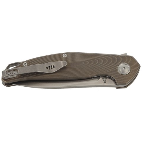 Nóż składany MKM Goccia Bronze Stonewashed Titanium, Satin M390 by Jens Ansø (MKGC-TBR)