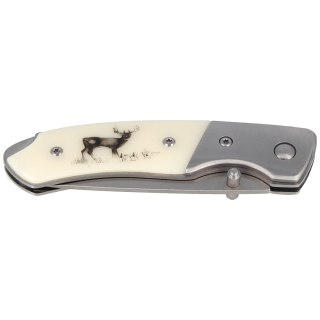 Nóż składany Martinez Albainox DeLuxe Deer White ABS, Satin Finish (19770)
