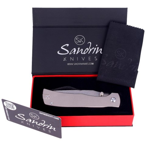 Nóż składany Sandrin Knives Monza Titanium, Raw Finish (SK-SK5) Nóż składany Sandrin Knives Monza Titanium, Raw Finish (SK-SK5)