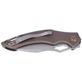 Nóż składany FoxEdge Sparrow Brown Anodized Aluminium, Sand Blasted by Denis Simonutti (FE-031)