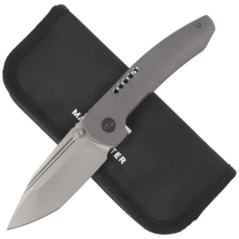 Nóż składany WE Knife Trogon Gray Titanium, Silver Bead Blasted CPM 20CV by Brian Brown (WE22002-1)