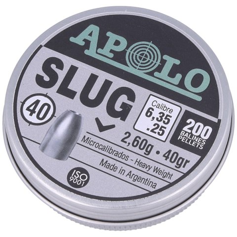Śrut Apolo Slug 40 6.35 mm, 200 szt. 2.60g/40.0gr (19304) Śrut Apolo Slug 40 6.35 mm, 200 szt. 2.60g/40.0gr (19304)