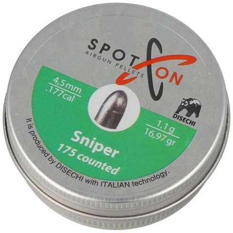 Śrut Spoton Sniper 4.5 mm, 175 szt. 1.10g/16.97gr Śrut Spoton Sniper 4.5 mm, 175 szt. 1.10g/16.97gr
