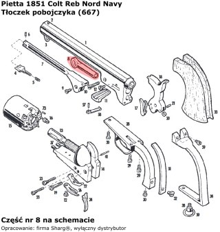 Tłoczek pobojczyka Colt Navy 1851 (667)
