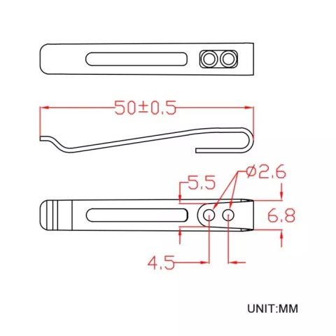 Klips Civivi Deep Carry Black Stainless Steel (CA-05A-V1) Klips Civivi Deep Carry Black Stainless Steel (CA-05A-V1)