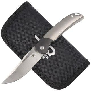 Nóż składany Bestech Supernova Grey Titanium/Black Zirconium, Satin M390 (BT2111A)