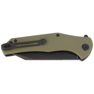 Nóż składany Kubey Flash Green G10, Blackwashed AUS-10 (KU158F)