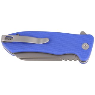 Nóż składany Kubey Knife Creon Blue G10, Beadblasted AUS-10 (KU336C)