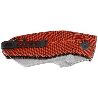 Nóż składany Kubey Knife Monsterdog Black/Red G10, Damascus by Dmitry Osarenko (KU337G)