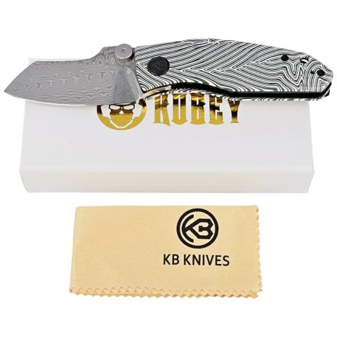 Nóż składany Kubey Knife Monsterdog White/Green G10, Damascus by Dmitry Osarenko (KU337E) Nóż składany Kubey Knife Monsterdog White/Green G10, Damascus by Dmitry Osarenko (KU337E)