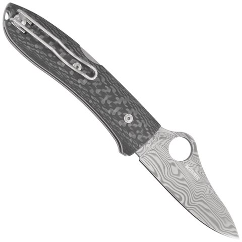 Nóż składany Spyderco SpyOpera Carbon Fiber, Plain Thor Damascus Sprint Run (C255CFPD) Nóż składany Spyderco SpyOpera Carbon Fiber, Plain Thor Damascus Sprint Run (C255CFPD)