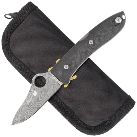 Nóż składany Spyderco SpyOpera Carbon Fiber, Plain Thor Damascus Sprint Run (C255CFPD) Nóż składany Spyderco SpyOpera Carbon Fiber, Plain Thor Damascus Sprint Run (C255CFPD)