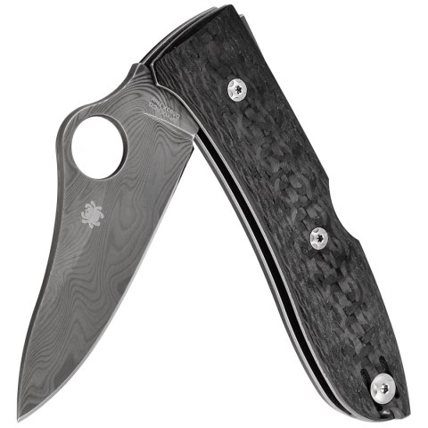 Nóż składany Spyderco SpyOpera Carbon Fiber, Plain Thor Damascus Sprint Run (C255CFPD) Nóż składany Spyderco SpyOpera Carbon Fiber, Plain Thor Damascus Sprint Run (C255CFPD)