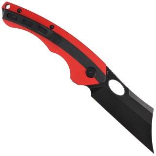 Nóż składany Bestech Skirmish Red / Black G10, Black Stonewashed D2 (BG44D)