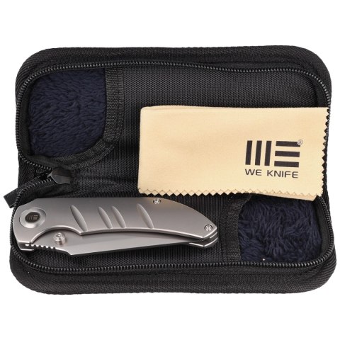 Nóż składany WE Knife Riff-Raff Polished Bead Blasted Titanium, Polished Bead Blasted CPM 20CV by Matthew Christensen (WE22020B- Nóż składany WE Knife Riff-Raff Polished Bead Blasted Titanium, Polished Bead Blasted CPM 20CV by Matthew Christensen (WE22020B-