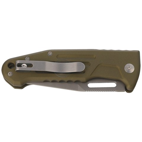 Nóż automatyczny Fox New Smarty CP OD Green Aluminium, Stonewashed N690Co by Stefano De Lorenzii (FX-503 ALOD)
