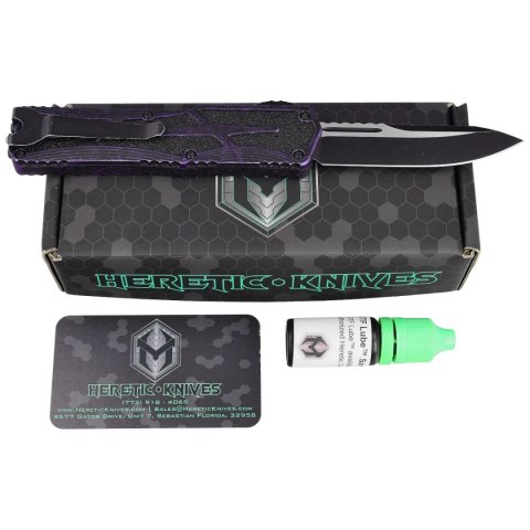 Nóż automatyczny OTF Heretic Colossus SE Breakthrough Purple Aluminum, Two Tone Black Battleworn MagnaCut by Tony Marfione Jr. Nóż automatyczny OTF Heretic Colossus SE Breakthrough Purple Aluminum, Two Tone Black Battleworn MagnaCut by Tony Marfione Jr.