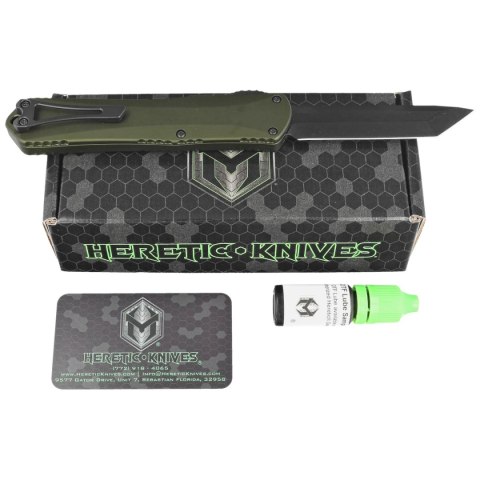 Nóż automatyczny OTF Heretic Manticore X T/E Green Aluminium, Black DLC MagnaCut by Tony Marfione Jr. Nóż automatyczny OTF Heretic Manticore X T/E Green Aluminium, Black DLC MagnaCut by Tony Marfione Jr.