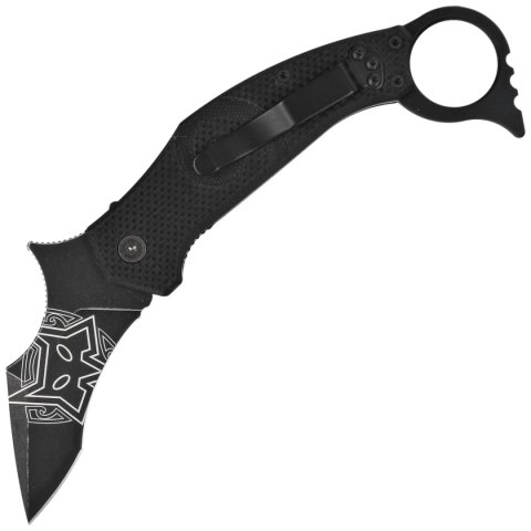 Nóż składany karambit FOX Moa Black G10, Black Stonewashed N690Co by Jared Wihongi (FX-653) Nóż składany karambit FOX Moa Black G10, Black Stonewashed N690Co by Jared Wihongi (FX-653)
