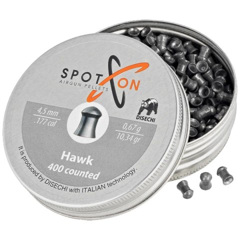 Śrut Spoton Hawk 4.5 mm, 400 szt. 0.67g/10.34gr Śrut Spoton Hawk 4.5 mm, 400 szt. 0.67g/10.34gr