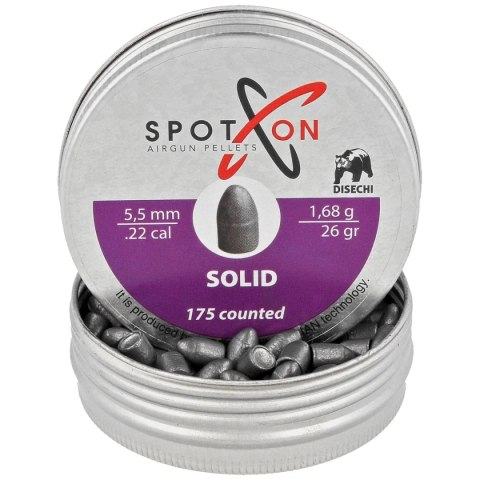 Śrut Spoton Solid 5.5 mm, 175 szt. 1.68g/26.0gr Śrut Spoton Solid 5.5 mm, 175 szt. 1.68g/26.0gr