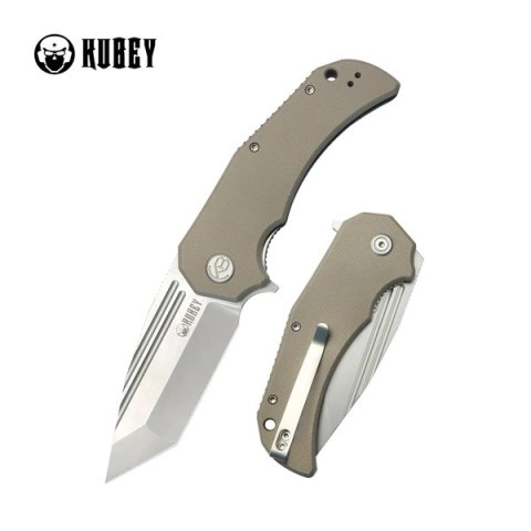 Nóż składany Kubey Bravo One Tanto Tan G10, Bead Blasted AUS-10 by Mikkel Willumsen (KU318C) Nóż składany Kubey Bravo One Tanto Tan G10, Bead Blasted AUS-10 by Mikkel Willumsen (KU318C)