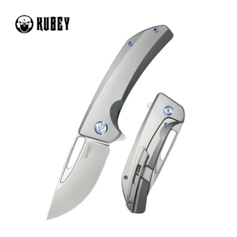 Nóż składany Kubey Hyperion Gray Titanium, Sand Blasted CPM S35VN by Jelly Jerry (KB368A) Nóż składany Kubey Hyperion Gray Titanium, Sand Blasted CPM S35VN by Jelly Jerry (KB368A)