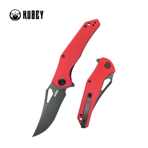 Nóż składany Kubey Phemius Red G10, Black Stonewashed 14C28N (KU149F) Nóż składany Kubey Phemius Red G10, Black Stonewashed 14C28N (KU149F)