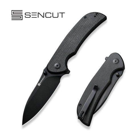 Nóż składany Sencut Borzam Black Canvas Micarta, Black 9Cr18MoV (S23077-3) Nóż składany Sencut Borzam Black Canvas Micarta, Black 9Cr18MoV (S23077-3)