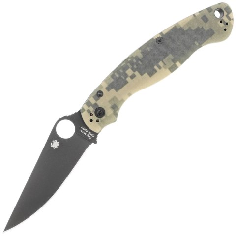 Nóż składany Spyderco Military 2 Camo G10, Black DLC CPM S30V Plain by Sal, Eric Glesser (C36GPCMOBK2) Nóż składany Spyderco Military 2 Camo G10, Black DLC CPM S30V Plain by Sal, Eric Glesser (C36GPCMOBK2)