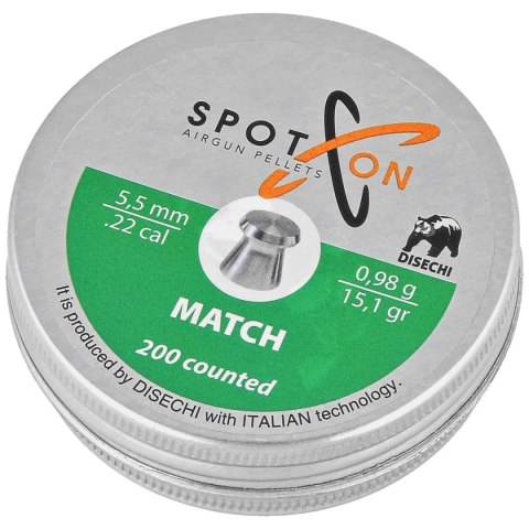 Śrut Spoton Match 5.5 mm, 200 szt. 0.98g/15.10gr Śrut Spoton Match 5.5 mm, 200 szt. 0.98g/15.10gr