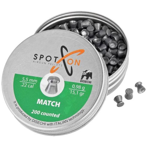 Śrut Spoton Match 5.5 mm, 200 szt. 0.98g/15.10gr Śrut Spoton Match 5.5 mm, 200 szt. 0.98g/15.10gr