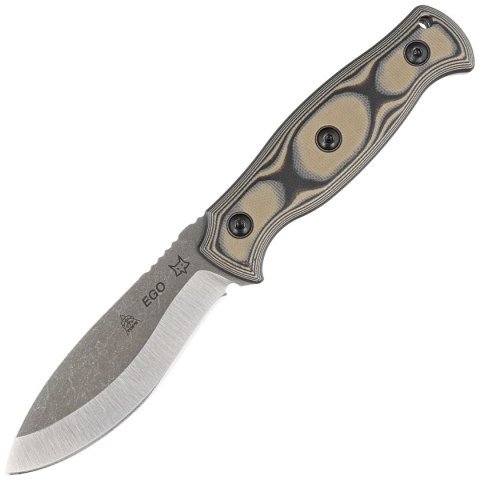 Nóż Fox Ego Black/Coyote Tan G10, Stonewashed AISI 1095 by Alfredo Doricchi (TK-FX01) Nóż Fox Ego Black/Coyote Tan G10, Stonewashed AISI 1095 by Alfredo Doricchi (TK-FX01)