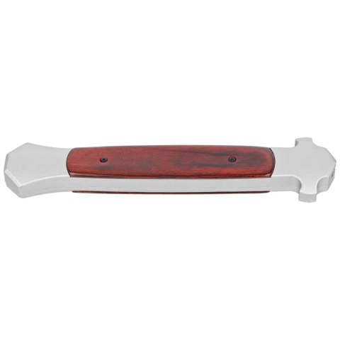 Nóż automatyczny Dulotec OTF Italian Stiletto Wood / Aluminium, Satin 3Cr13MoV (K186A-W)