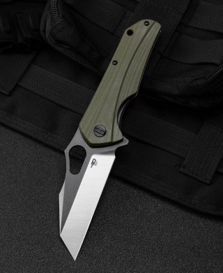 Nóż składany Bestech Operator Green G10, Satin/Black D2 (BG36C)