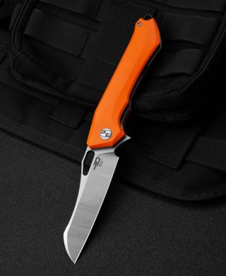 Nóż składany Bestech Platypus Orange G10, Stonewashed/Satin D2 (BG28B)