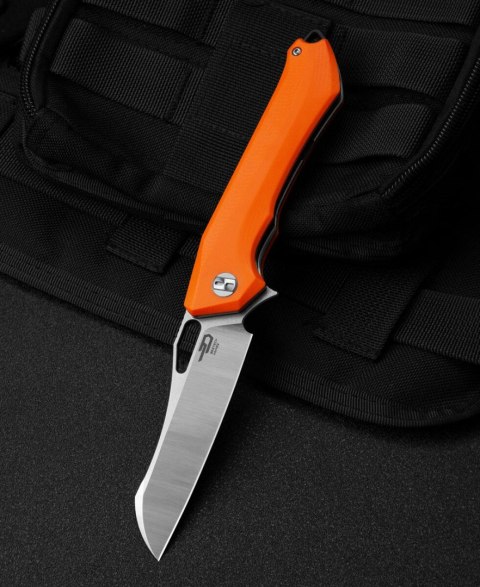 Nóż składany Bestech Platypus Orange G10, Stonewashed/Satin D2 (BG28B)