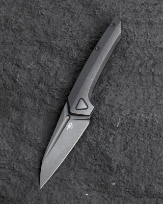 Nóż składany Bestech VK-Navi Dark Bead Blasted Titanium, Dark Bead Blasted/Stonewashed MagnaCut by Vulpex Knives (BT2404B)